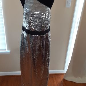 Eloquii Silver sequin pailette dress